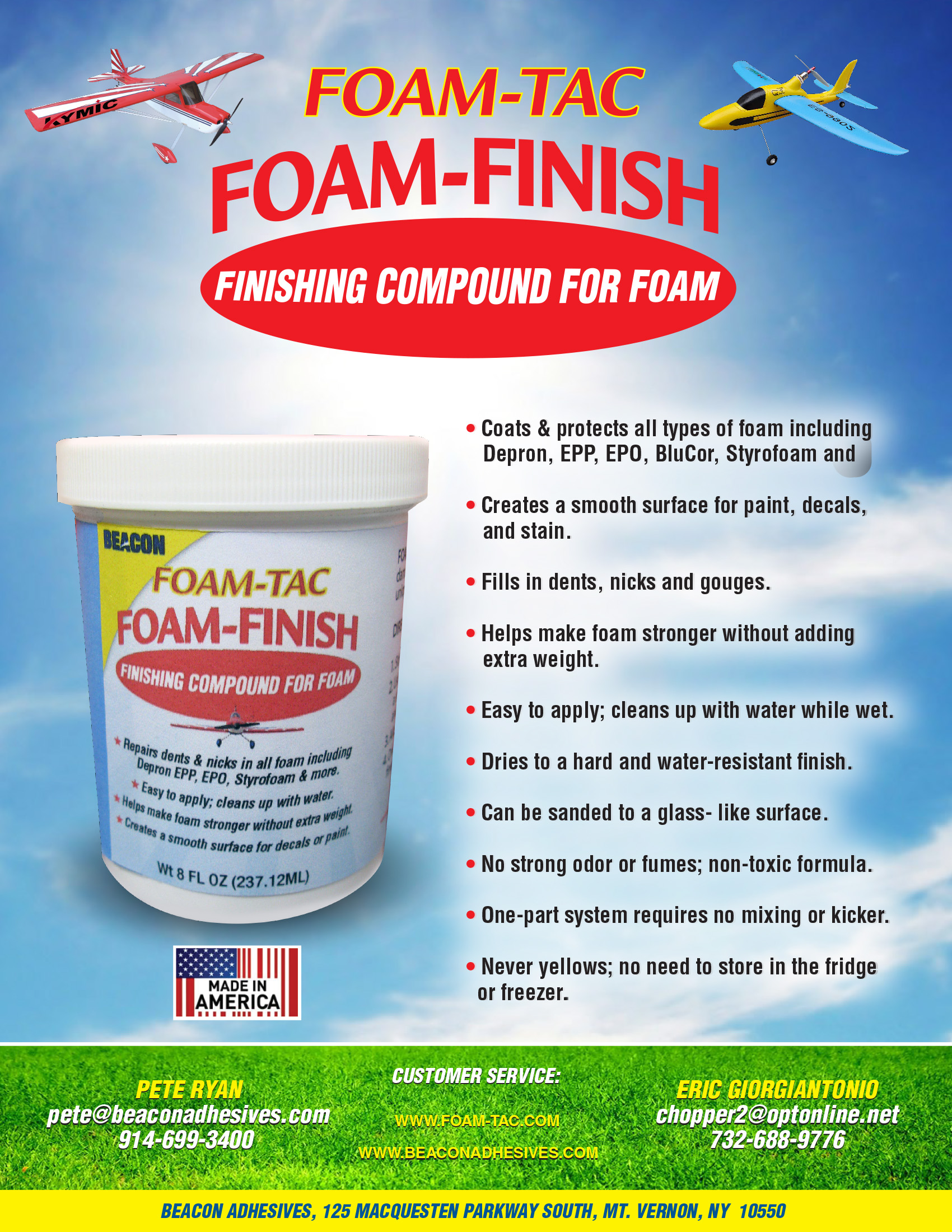  BEACON Foam-Tac Powerful Glue - Fast-Drying